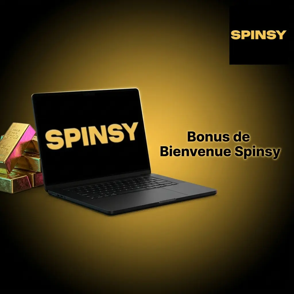 Bonus de bienvenue Spinsy 100% jusqu'à 500 EUR avec 200 tours gratuits