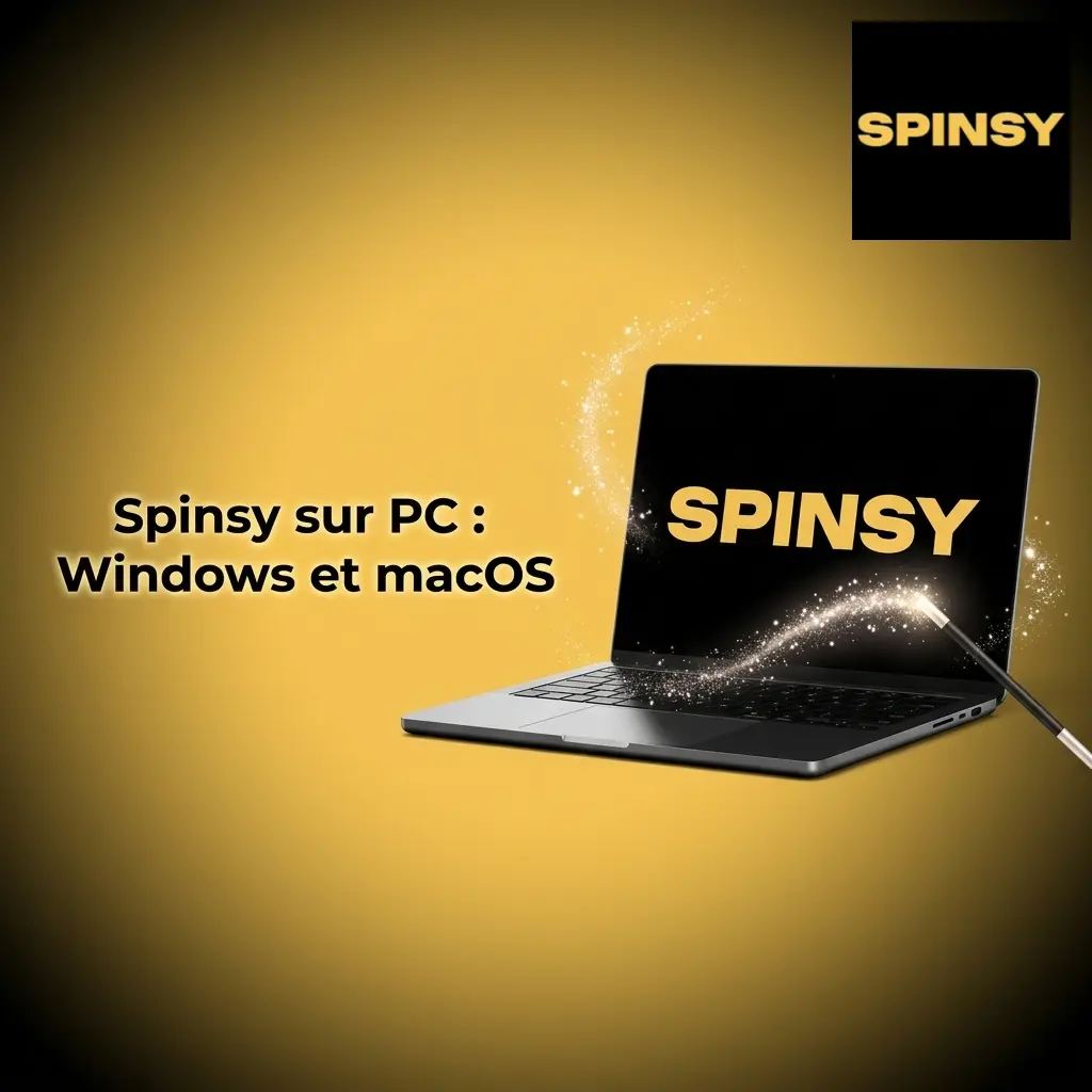 Spinsy accessible via navigateur web sur PC Windows et macOS